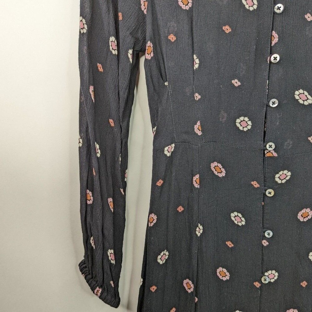 Amuse Society S Bel Air Printed Crinkle Woven Black Boho Maxi Dress - Picture 5 of 11